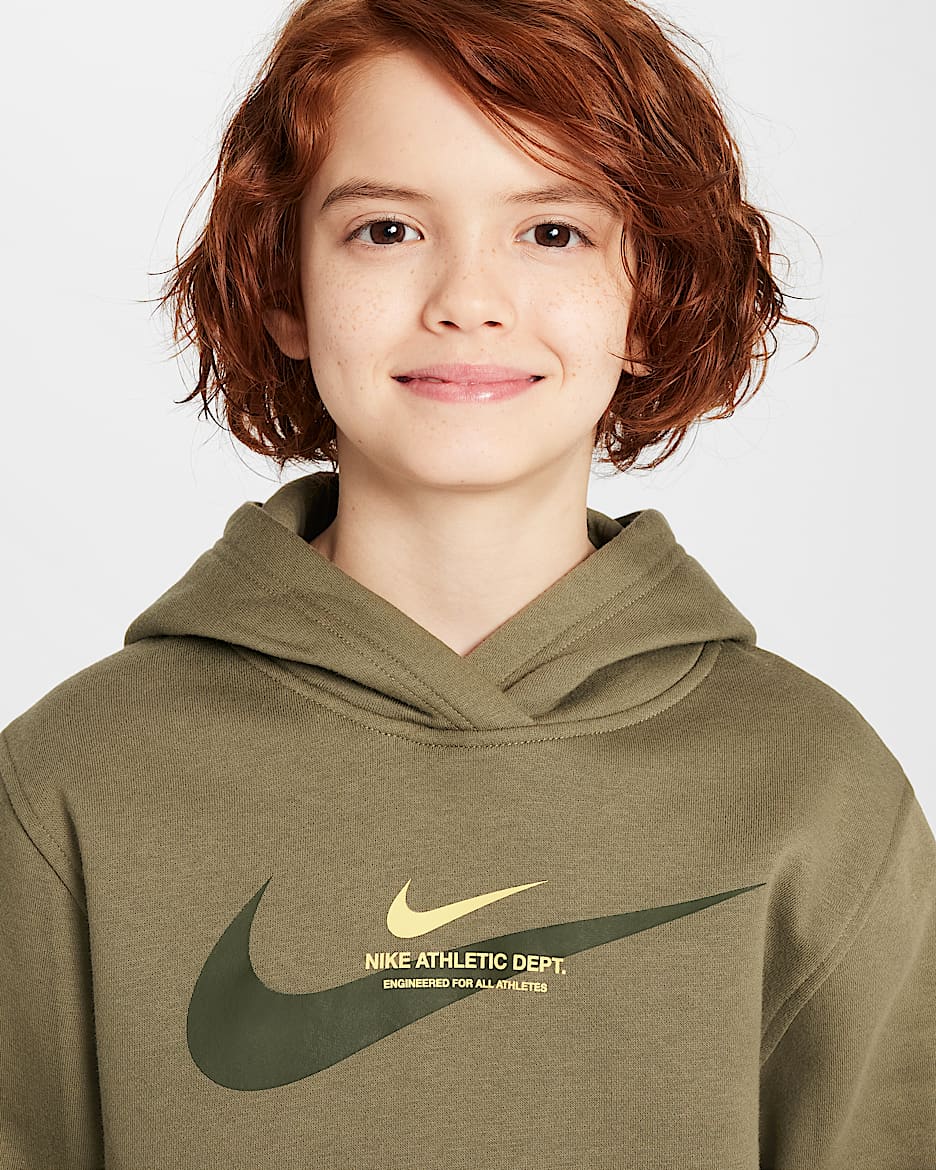 Nike Sportswear Older Kids Fleece Pullover Hoodie. Nike UK